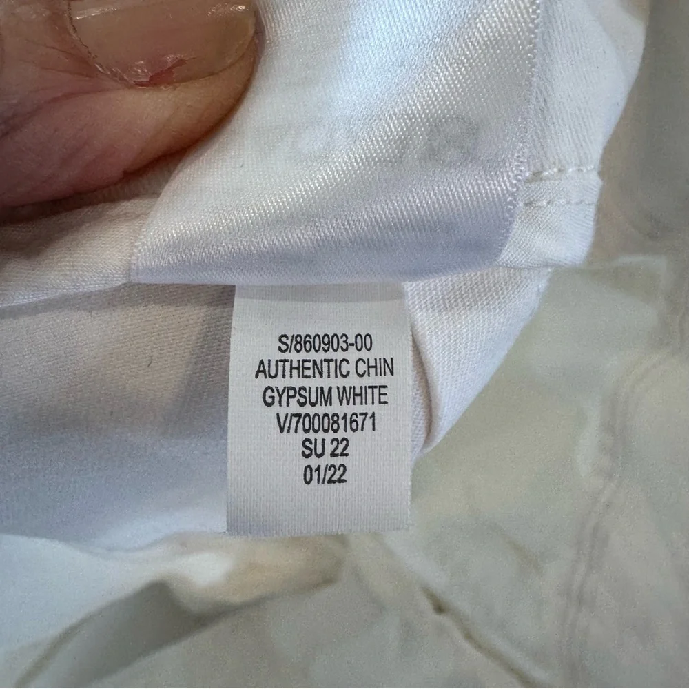Banana Republic Authentic Chino Jogger Pants Size 14 White Zip Ankle Length